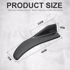 Universal Black Carbon Fiber Car Bumper Spoiler Set