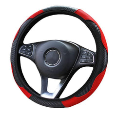 Carbon Fiber Sports Car Steering Wheel Cover – No Inner Ring, Universal 38cm