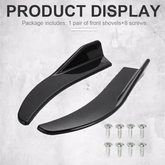 Universal Black Carbon Fiber Car Bumper Spoiler Set